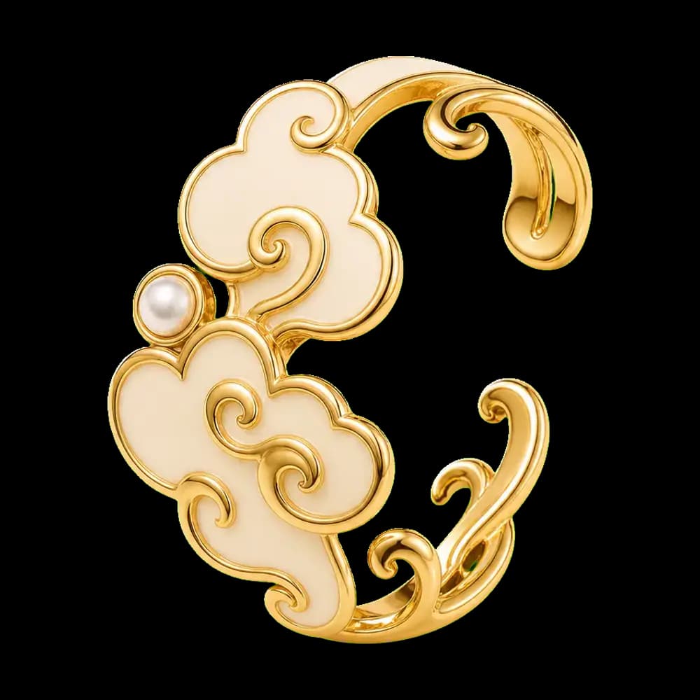 Auspicious Cloud Ear Cuff transparent design preview image