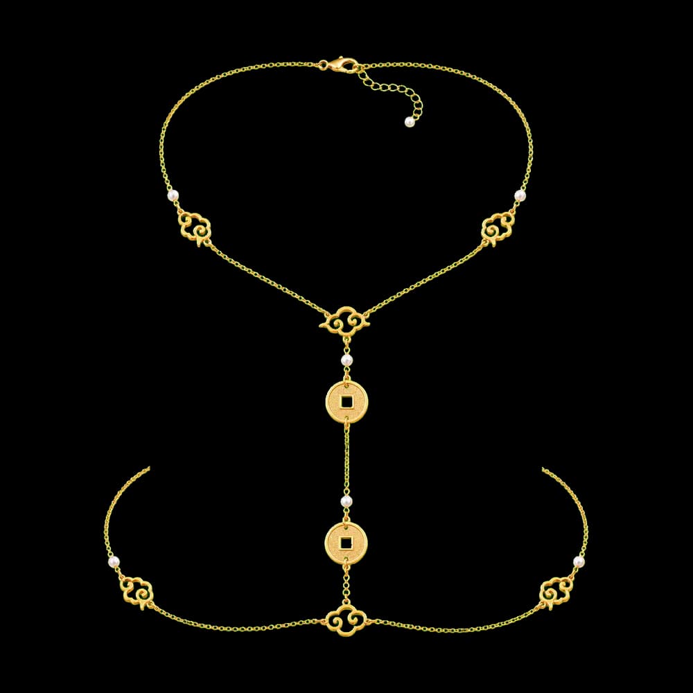 Cloud Coin Delicate Body Chain transparent design preview image