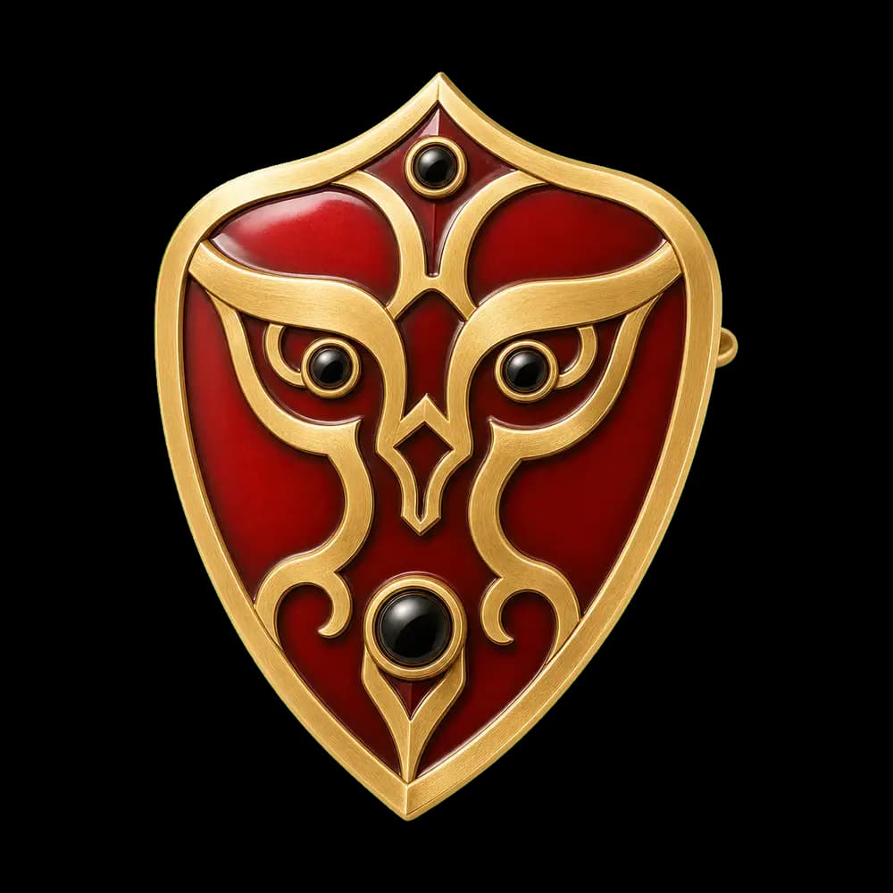Door Guardian Shield Brooch transparent design preview image