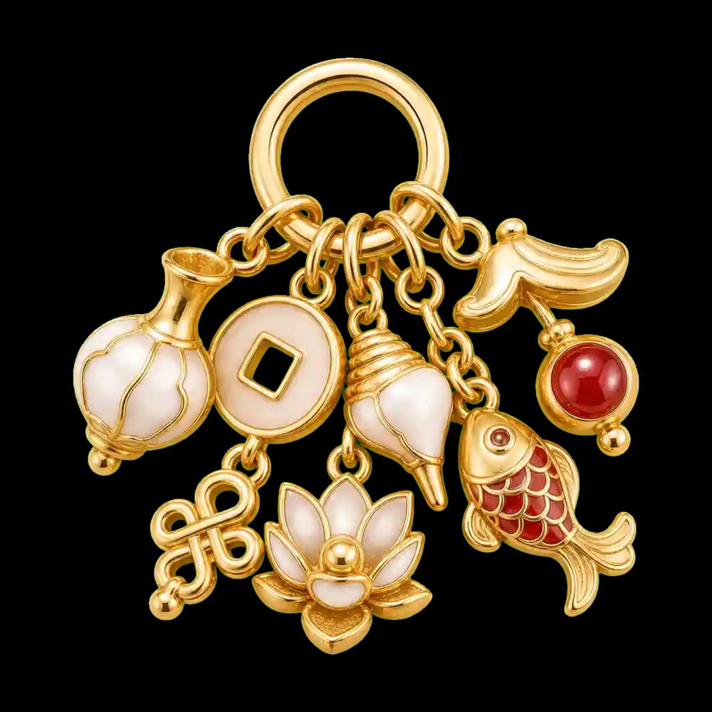 Eight Treasures Gift Charm Set transparent design preview image