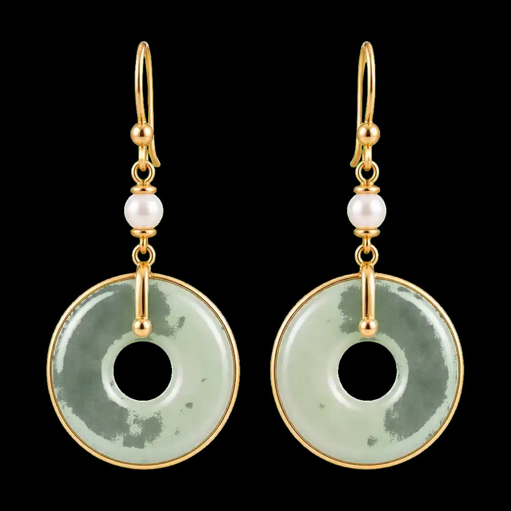 Jade Bi Disc Everyday Earrings transparent design preview image