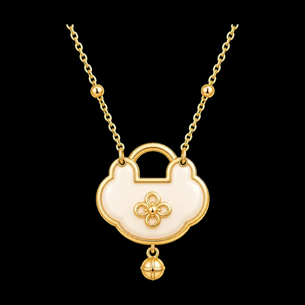 Longevity Lock Family Necklace transparent design preview image