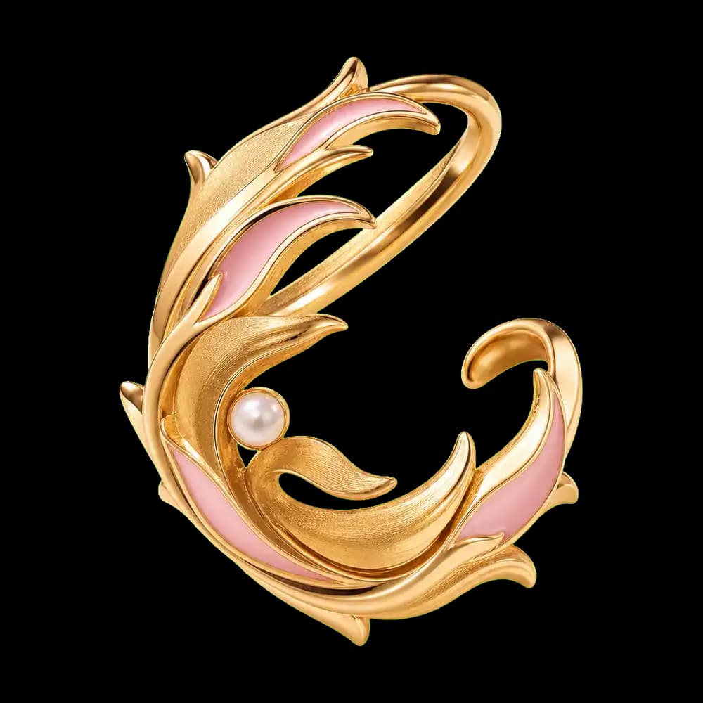 Nine-Tailed Fox Arc Ear Cuff transparent design preview image
