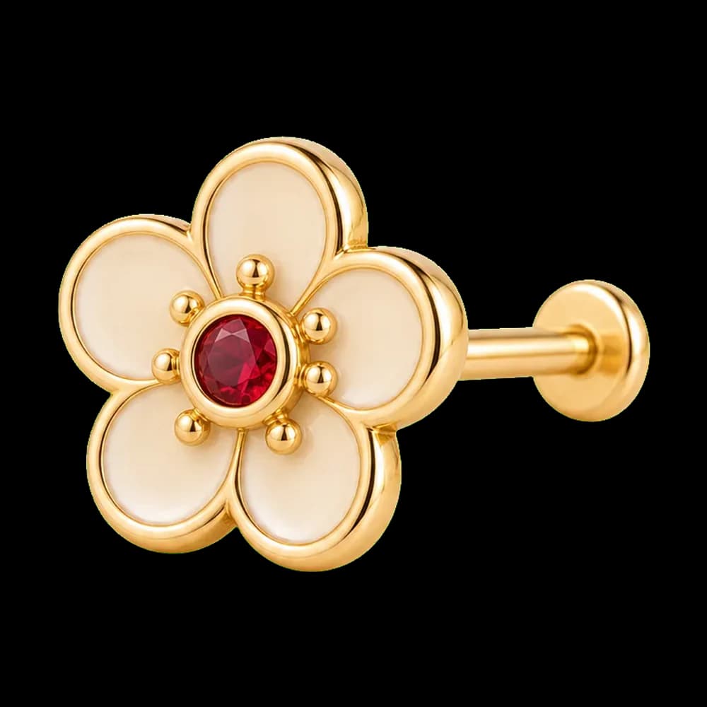 Plum Blossom Micro Nose Stud transparent design preview image