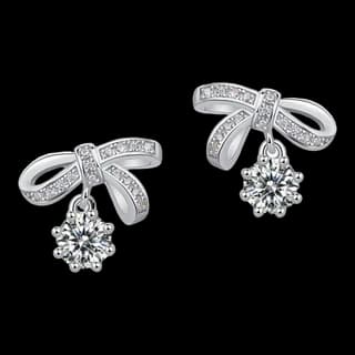 S925 Sterling Silver Moissanite Stud Earrings (Pair)