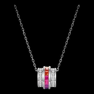 S925 Sterling Silver Multicolor Zircon Necklace