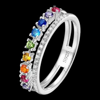S925 Sterling Silver High-Carbon Diamond Ring