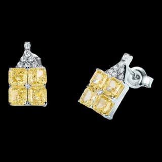 S925 Sterling Silver High-Carbon Diamond Stud Earrings (Pair)
