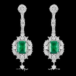 S925 Sterling Silver Lab-Grown Sapphire Stud Earrings (Pair)