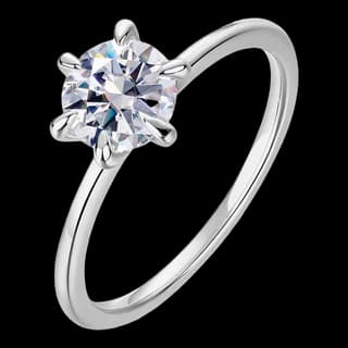 S925 Sterling Silver Moissanite Ring