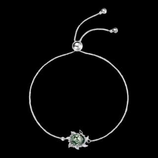 S925 Sterling Silver Moss Agate Bracelet