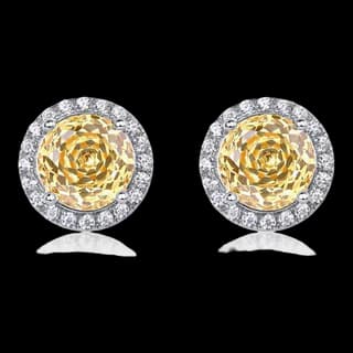 S925 Sterling Silver Zircon Stud Earrings (Pair)