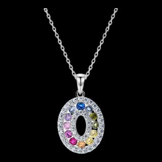 S925 Sterling Silver Multicolor Zircon Necklace
