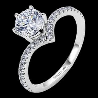 S925 Sterling Silver Lab-Grown Diamond Ring