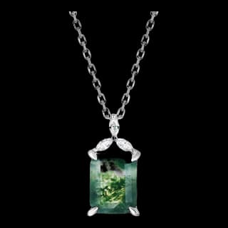 S925 Sterling Silver Moss Agate Necklace Collection