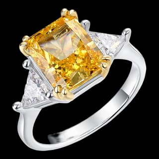 S925 Sterling Silver High-Carbon Diamond Ring