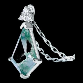 S925 Sterling Silver Moss Agate Necklace Collection