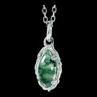 S925 Sterling Silver Moss Agate Necklace Collection