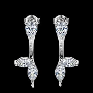 S925 Sterling Silver Lab-Grown Diamond Stud Earrings (Pair)