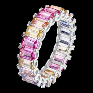 S925 Sterling Silver Multicolor Zircon Ring