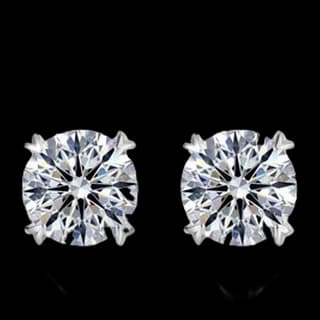 S925 Sterling Silver Lab-Grown Diamond Stud Earrings (Pair)