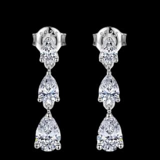 S925 Sterling Silver Lab-Grown Diamond Stud Earrings (Pair)