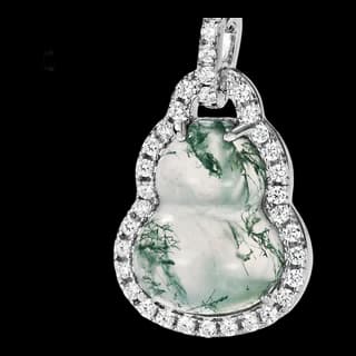 S925 Sterling Silver Moss Agate Necklace Collection