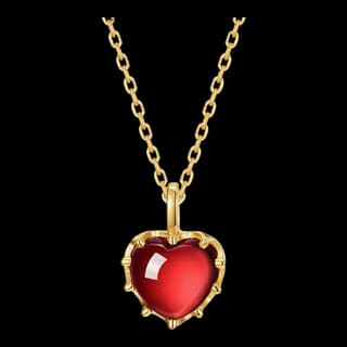 S925 Sterling Silver Garnet Pendant
