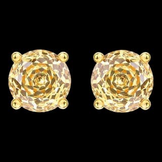 S925 Sterling Silver Zircon Stud Earrings (Pair)
