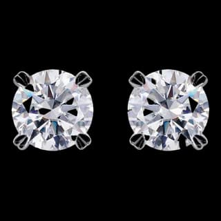 S925 Sterling Silver Moissanite Stud Earrings (Pair)